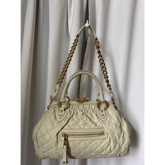 Marc Jacobs Original 2008 Stam Bag – Cream Quilted Leather w/ Gold Hardware - Picture 15 of 16